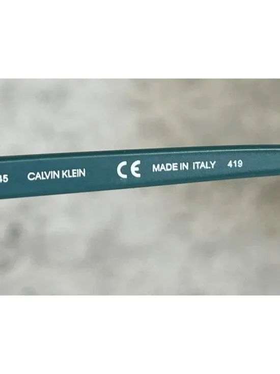 Calvin Klein CK19570 430 Round Teal Blue Clear Eyeglasses Frames Italy 50-20-145 - Picture 6 of 8